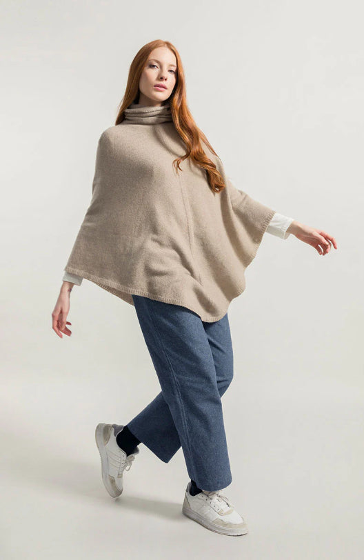 PONCHO DONNA CASHMERE RIGENERATO ELISABETTA RIFò