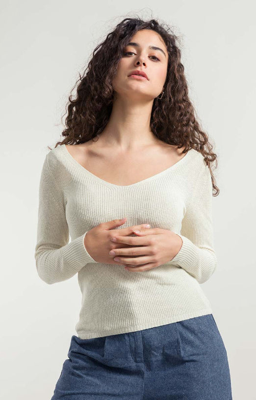 Maglia donna seta rigenerata